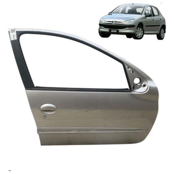 Porta Dianteira Direita Peugeot 206 2006 A 2009  Dianteira Direito Cinza