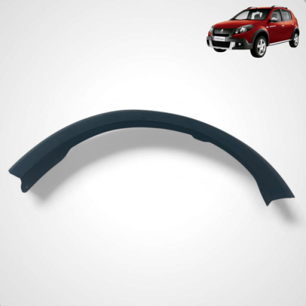 Moldura Paralama Dianteiro Direito Sandero 2009 2013  Preto