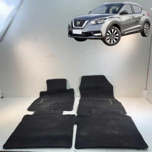 Jogo Tapete Carpete Nissan Kicks 2017 A 2024 Original Preto
