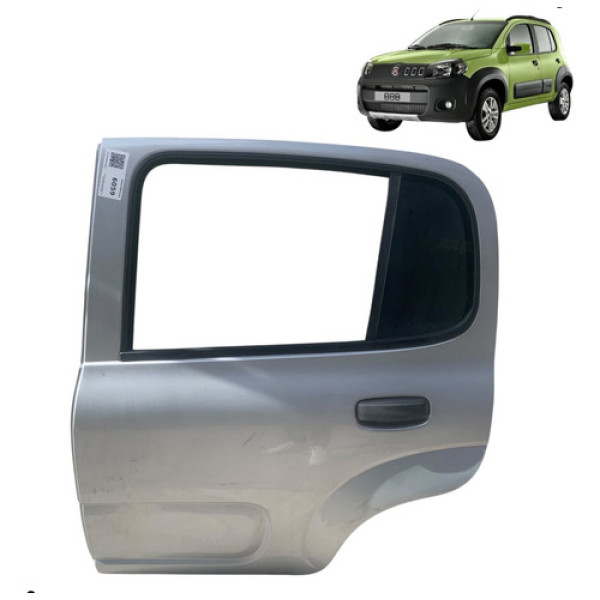 Porta Traseira Esquerda Fiat Uno 2011 A 2021  Traseira Esquerda Cinza