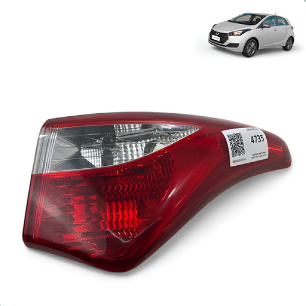 Lanterna Direita Hb20 Hatch 2012 2013 2014 2015 2016 A 2019 Direito/passageiro Vermelha