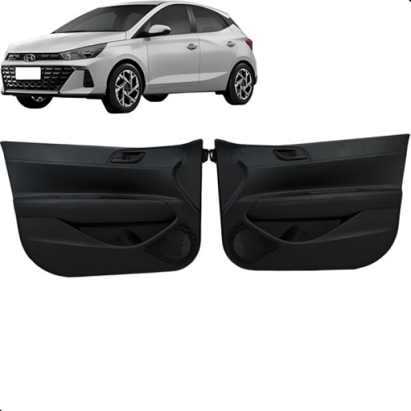 Jogo Forro Porta Dianteira Hb20 Hart 2023 2024 2025 Par Preto