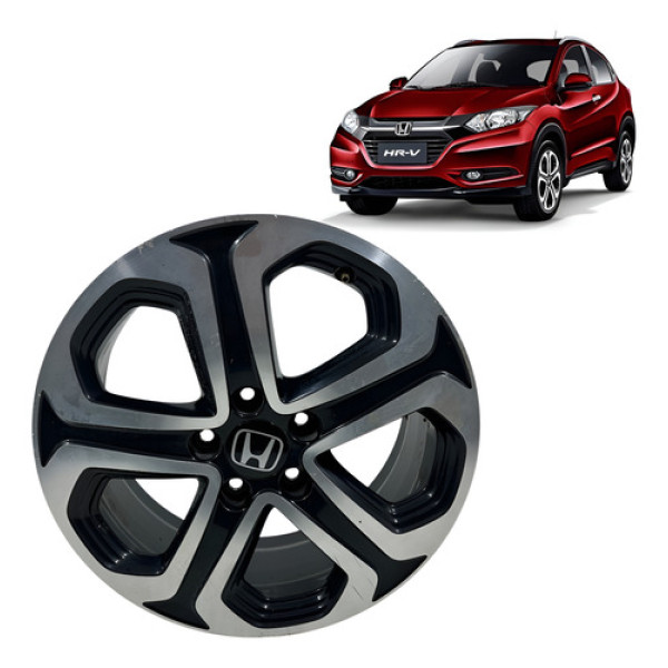 Roda Aro 17 Liga Leve Avulsa Honda Hrv Hr-v 2015 2016 2017 Preto