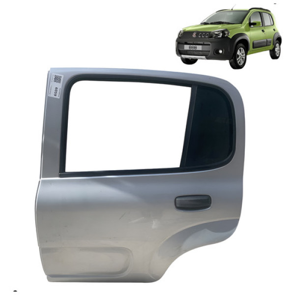 Porta Traseira Esquerda Fiat Uno 2011 A 2021  Traseira Esquerda Cinza