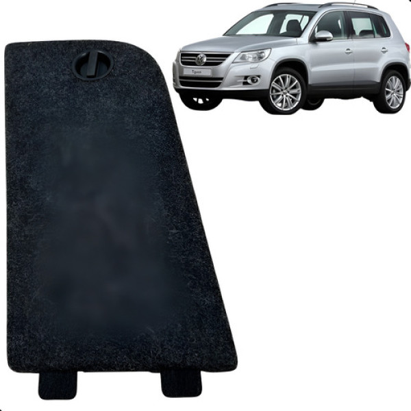 Acabamento Interno Porta Malas Lado Direito Tiguan 2010 2014 Preto Geométrico