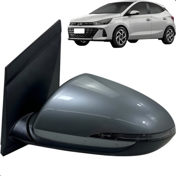 Retrovisor Esquerdo Hb20 2021 A 2025 Elétrico Com Pisca
