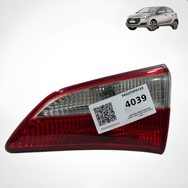Lanterna Direita Tampa Traseira Hyundai Hb20 Hart 2012 2019 Vermelho Direito/passageiro