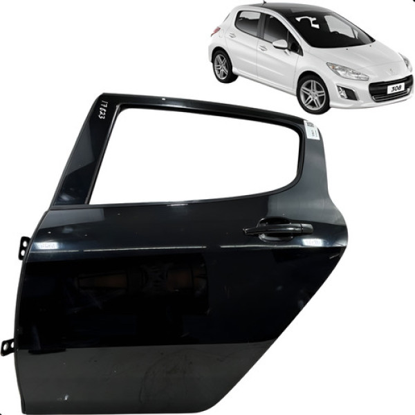Porta Traseira Esquerda Peugeot 308 2012 2013 2014 A 2016 Traseira Esquerda Preta