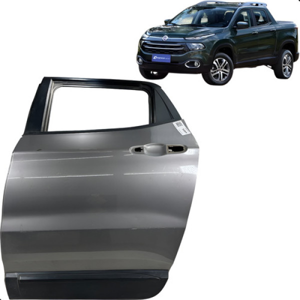 Porta Traseira Esquerda Fiat Toro 2017 A 2021 C5889 Cinza Traseira Esquerdo