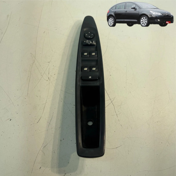 Botão Vidro Porta Citroen C4 Hatch Pallas 2008 2016 Esquerda