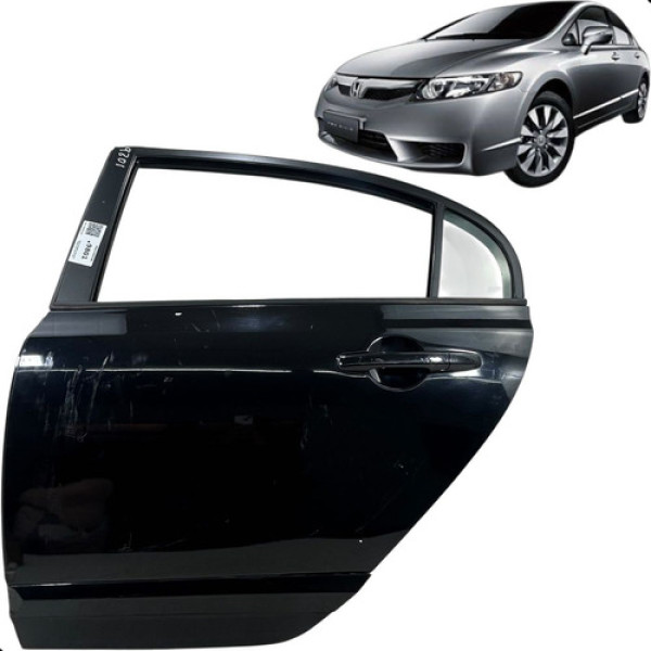 Porta Traseira Esquerda Honda Civic 2007 A 2011 Traseira Esquerdo Preti