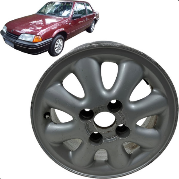 Roda Aro 13 Chevrolet Monza 1992 Prateado
