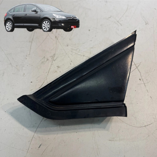 Moldura Retrovisor Pára-lama Esquerdo Citroen C4 2009 2013 Preto