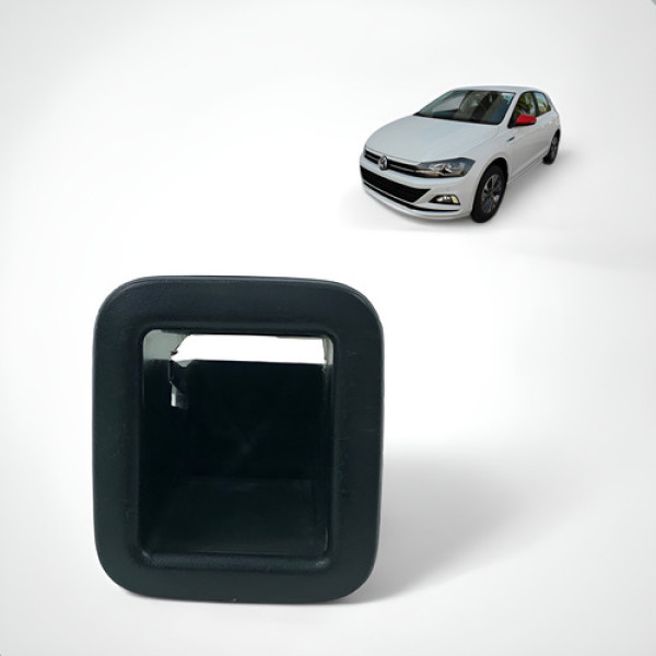 Acabamento Isofix Banco Traseiro Volkswagen Polo 2019 A 2022 Preto