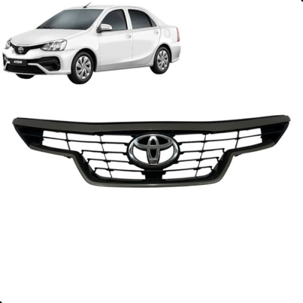 Grade Parachoque Dianteiro Toyota Etios 2017 A 2021 Marrom Ambos Lados