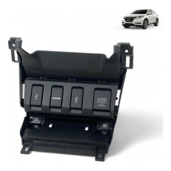 Moldura Painel Entrada Usb Aux Honda Hr-v 2016 A 2019