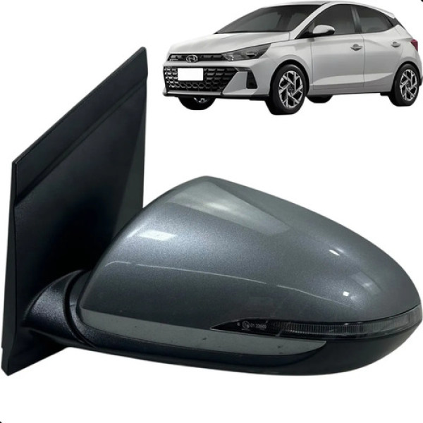 Retrovisor Esquerdo Hb20 2021 A 2025 Elétrico Com Pisca