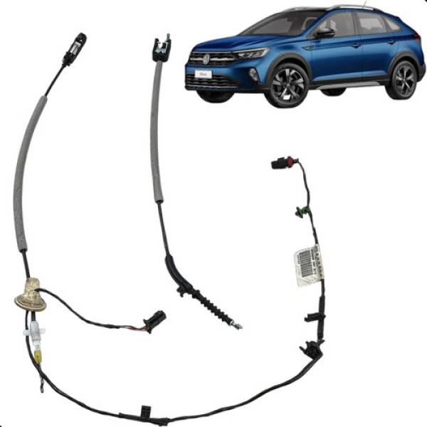 Cabo Fechadura Dianteira Esquerda Vw Nivus 2021 A 2024 Preto