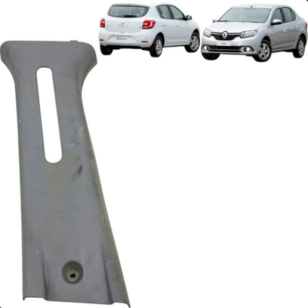 Moldura Coluna Cinto Lado Esquerdo Sandero 1.6 2015 A 2017 Creme