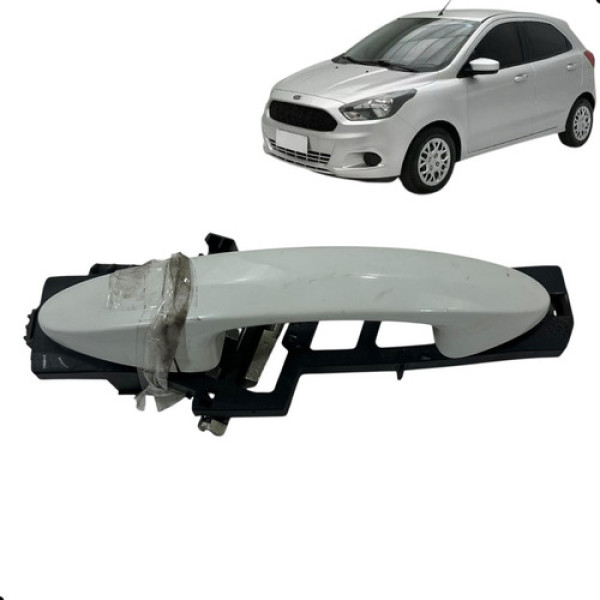 Maçaneta Externa Dianteira Direita Ford Ka 2015 a 2018 Branco Dianteira