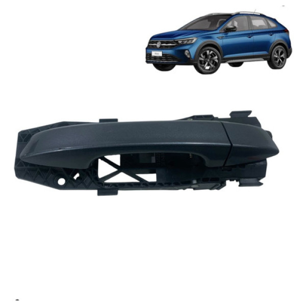 Maçaneta Porta Traseira Direita Nivus 2021 A 2024  Cinza Traseira