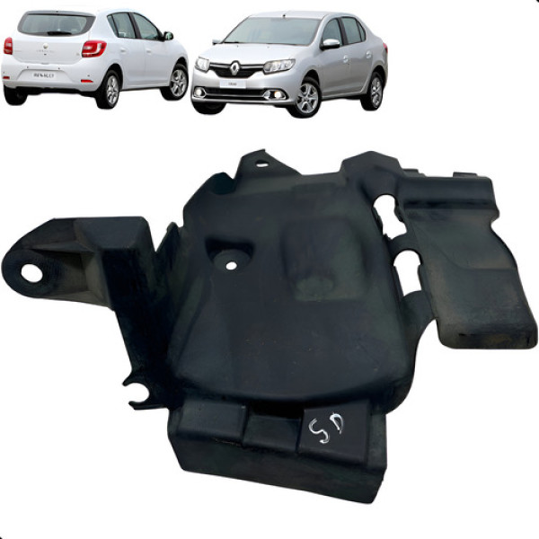 Defletor Parabarro Diant Esquerdo Sandero Logan 2015 A 2022 Preto