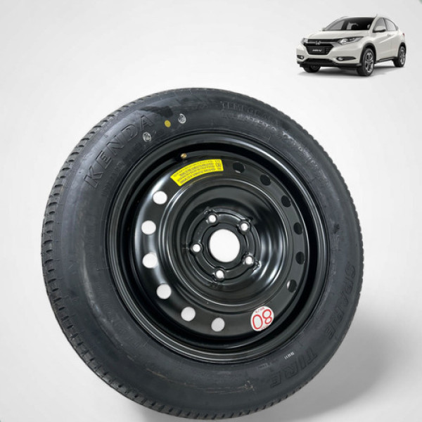 Estepe Fino Honda Hrv Aro 16 Furacão 5x114 2016 2017 2018  Preto