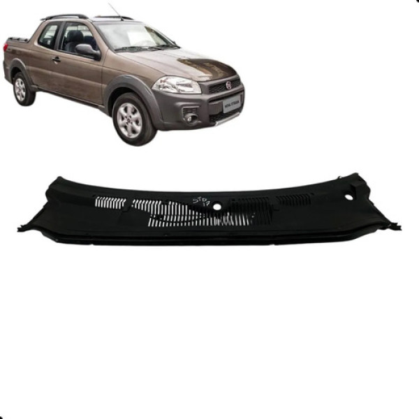 Grade Churrasqueira Fiat Strada 2008 A 2014 Preto Fosco