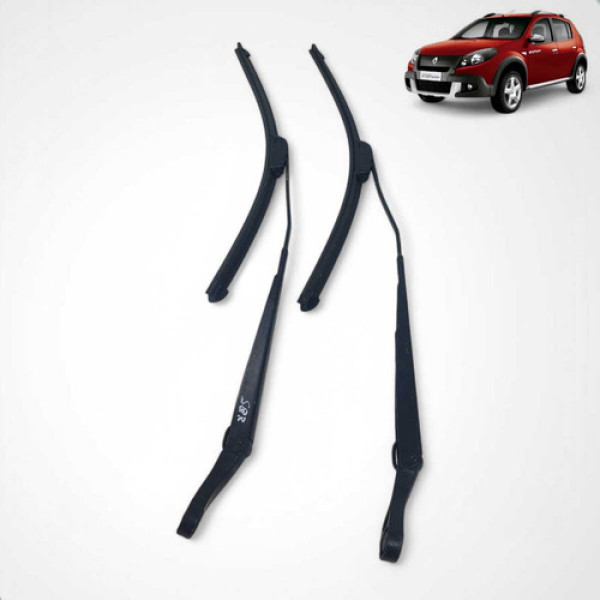 Braço Limpdor Parabrisa Sandero 1.6 2012 2014 Par Esquerdo