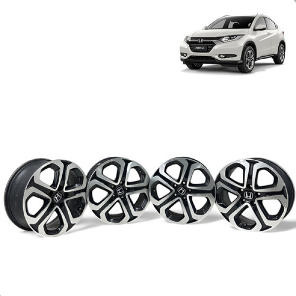 Rodas Aro 17 Hr-v 2016 2017 2018 Liga Leve Furacão 5x114 Preto