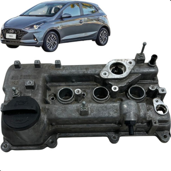 Tampa Cabeçote Válvula Hb20 Creta 1.0 Turbo 2020 2021 2022 Prateado