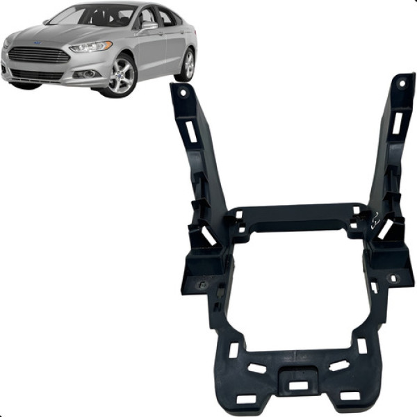 Suporte Moldura Cambia Alavanca Fusion Titanium 2013 2018 Preto Lisa