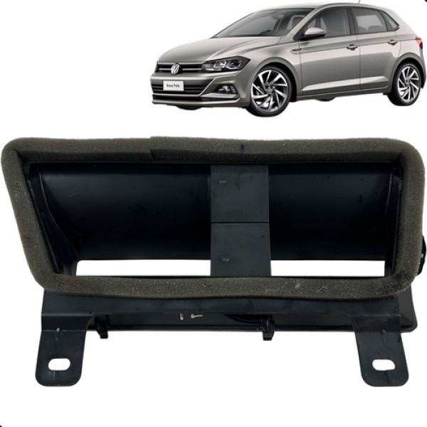 Moldura Duto De Ar Painel Volkswagen Polo 2018 A 2021 Preto