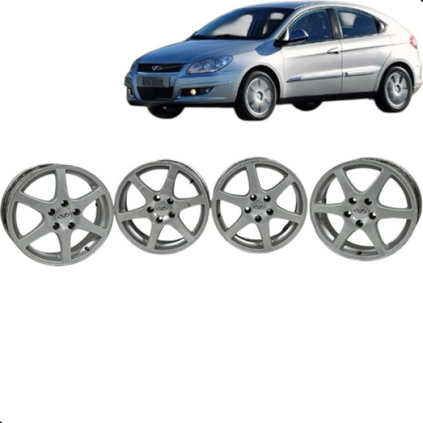 Jogo De Roda Chery Cielo 1.6 Aro 16 2010 2011 2012 Original Prateado