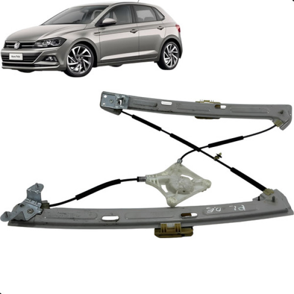 Máquina De Vidro Porta Dianteira Esquerda Polo 2018 A 2021