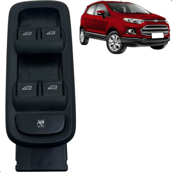 Botão Comando Vidro Porta Diant Esquerda Ecosport 2014 2017