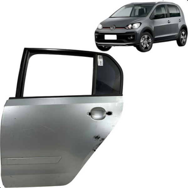 Porta Traseira Esquerda Volkswagen Up 2014 A 2021 C5818 Traseira Esquerda Prateado
