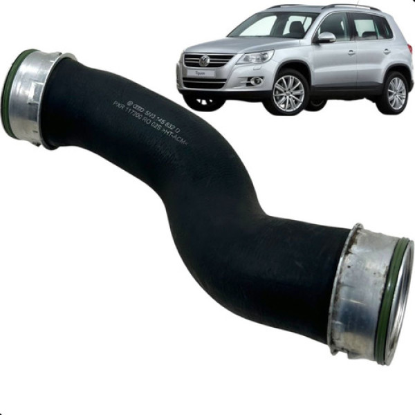 Mangueira Intercooler Tiguan 2.0 200cv 2010 2011 2012 2013 Preto