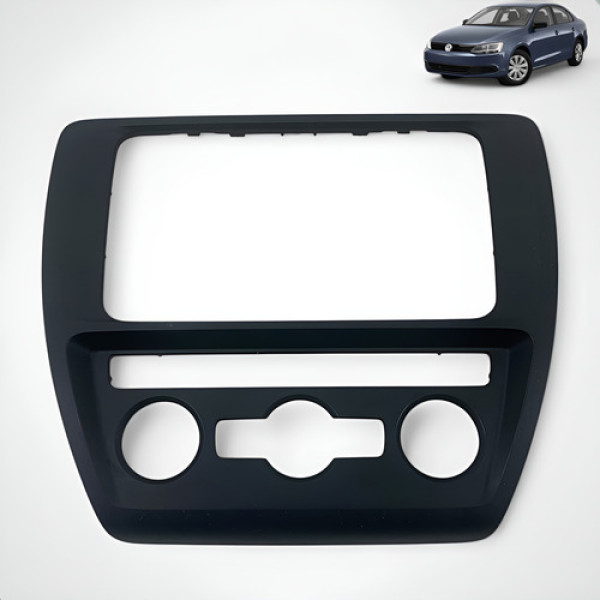 Moldura Painel Multimídia Jetta 2011 2012 2013 A 2016  Preto