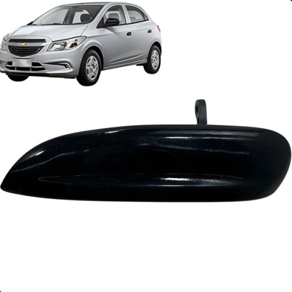 Maçaneta Externa Porta Traseira Esquerda Onix 2013 A 2019 Preto