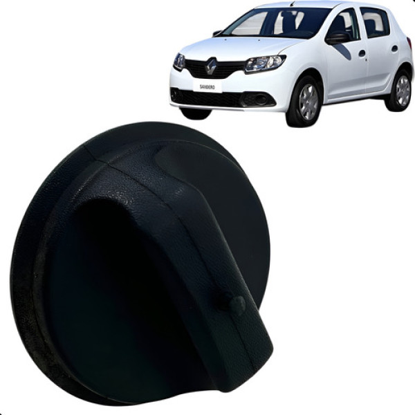 Tampa Tanque Combustível Sandero 1.0 3cc 2017 2022 Preto