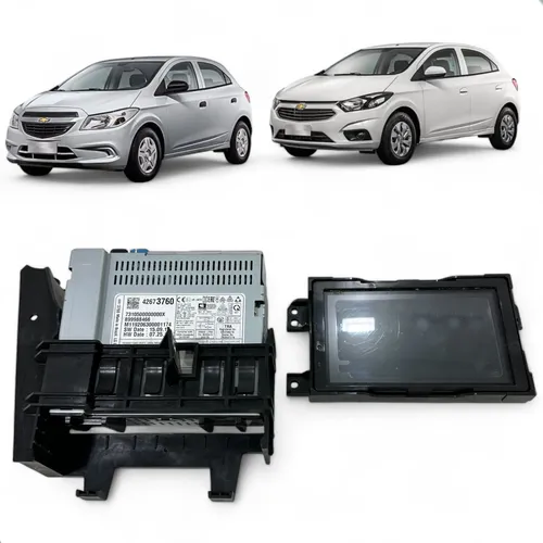 Kit Central My Link Rádio Multimídia Prisma Onix 2013 A 2019 Preto