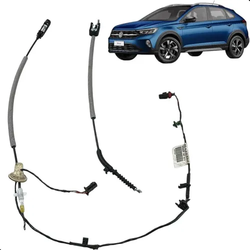 Cabo Fechadura Dianteira Esquerda Vw Nivus 2021 A 2024 Preto