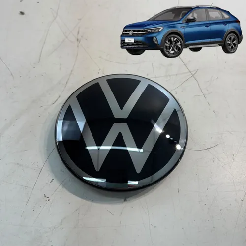 Emblema Grade Dianteira Volkswagen Nivus 2021 2022 2023 Preto
